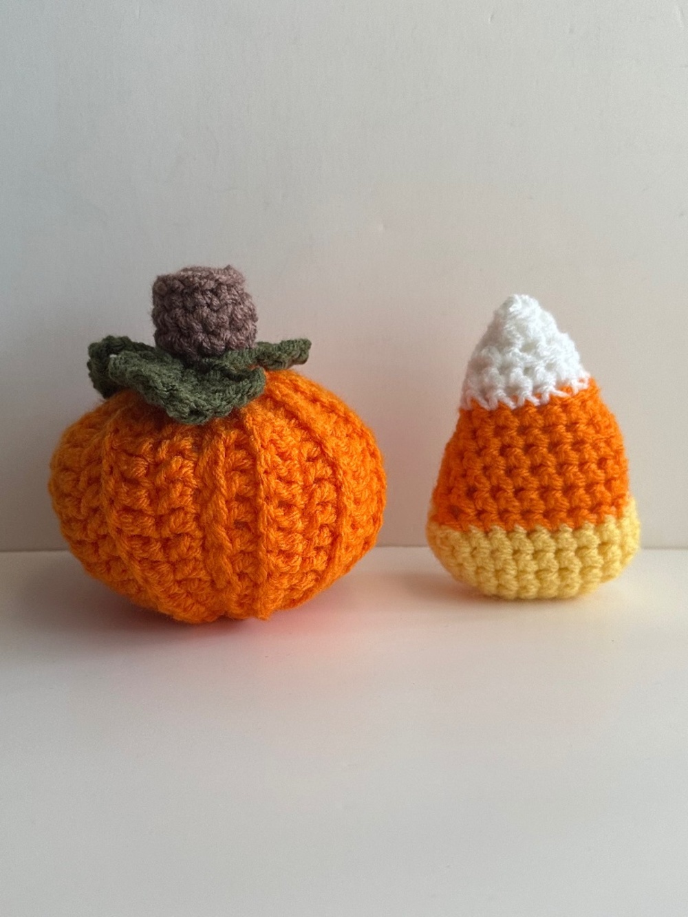 Fall Crochet Pumpkin and Candy Corn